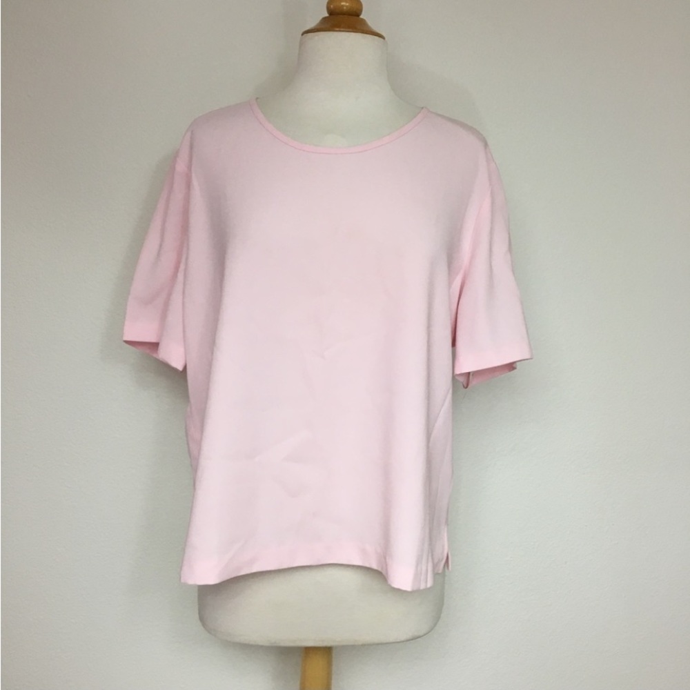 NWT New Vintage Draper’s and Damon’s Women's Pink Short Sleeve Blouse Size 18